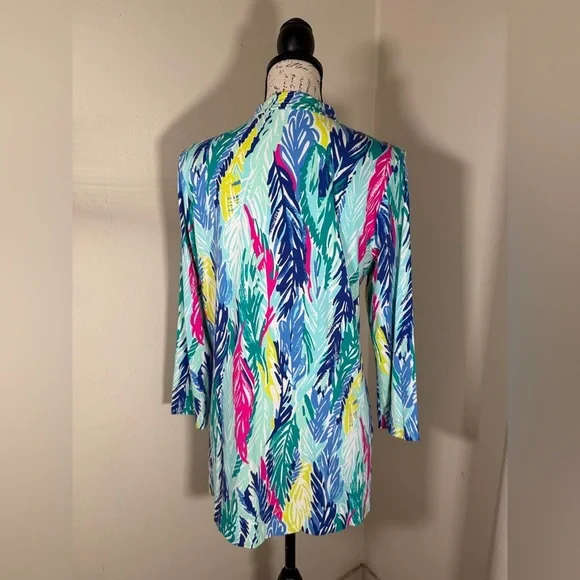 Lilly Pulitzer Multicolor Feather Print Top - Picture 5 of 9